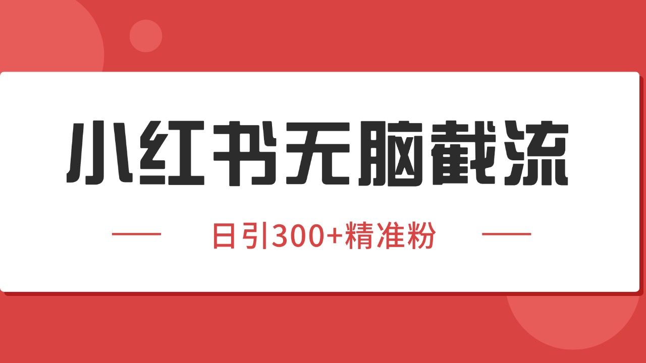 小红书截流同行客源，独家野路子获客玩法 日引200+暴力获客-云网创