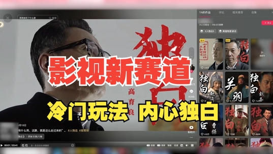最新影视解说玩法,人物独白,30天涨粉24万+,全流程拆解【揭秘】