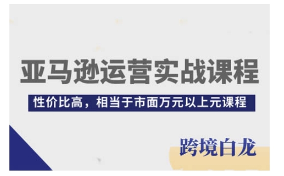 亚马逊运营实战课程，亚马逊从入门到精通，性价比高，相当于市面万元以上元课程-云网创