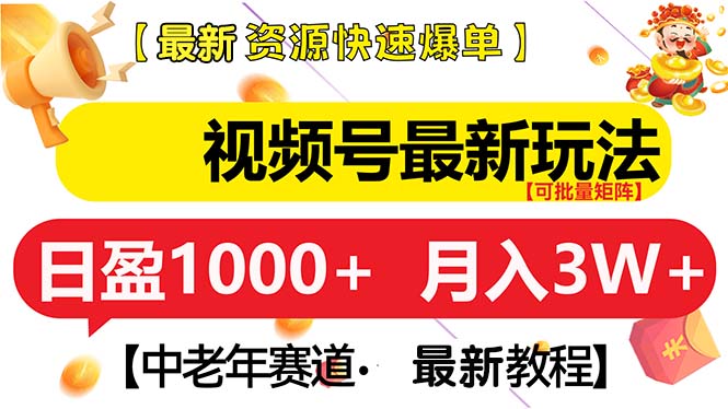 视频号最新玩法 中老年赛道 月入3W+-云网创
