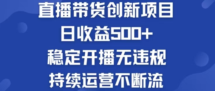 淘宝无人直播带货创新项目，日收益500，轻松实现被动收入-云网创
