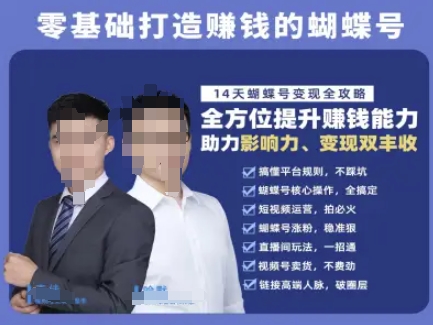 蝴蝶号专栏-视频号运营教程，零基础打造挣钱的蝴蝶号，14天蝴蝶号变现全攻略-云网创