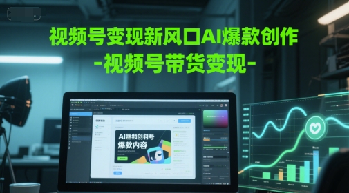 视频号变现新风口AI爆款创作-视频号带货变现-云网创