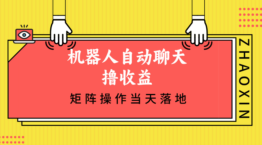 机器人自动聊天撸收益，单机日入500+矩阵操作当天落地-云网创