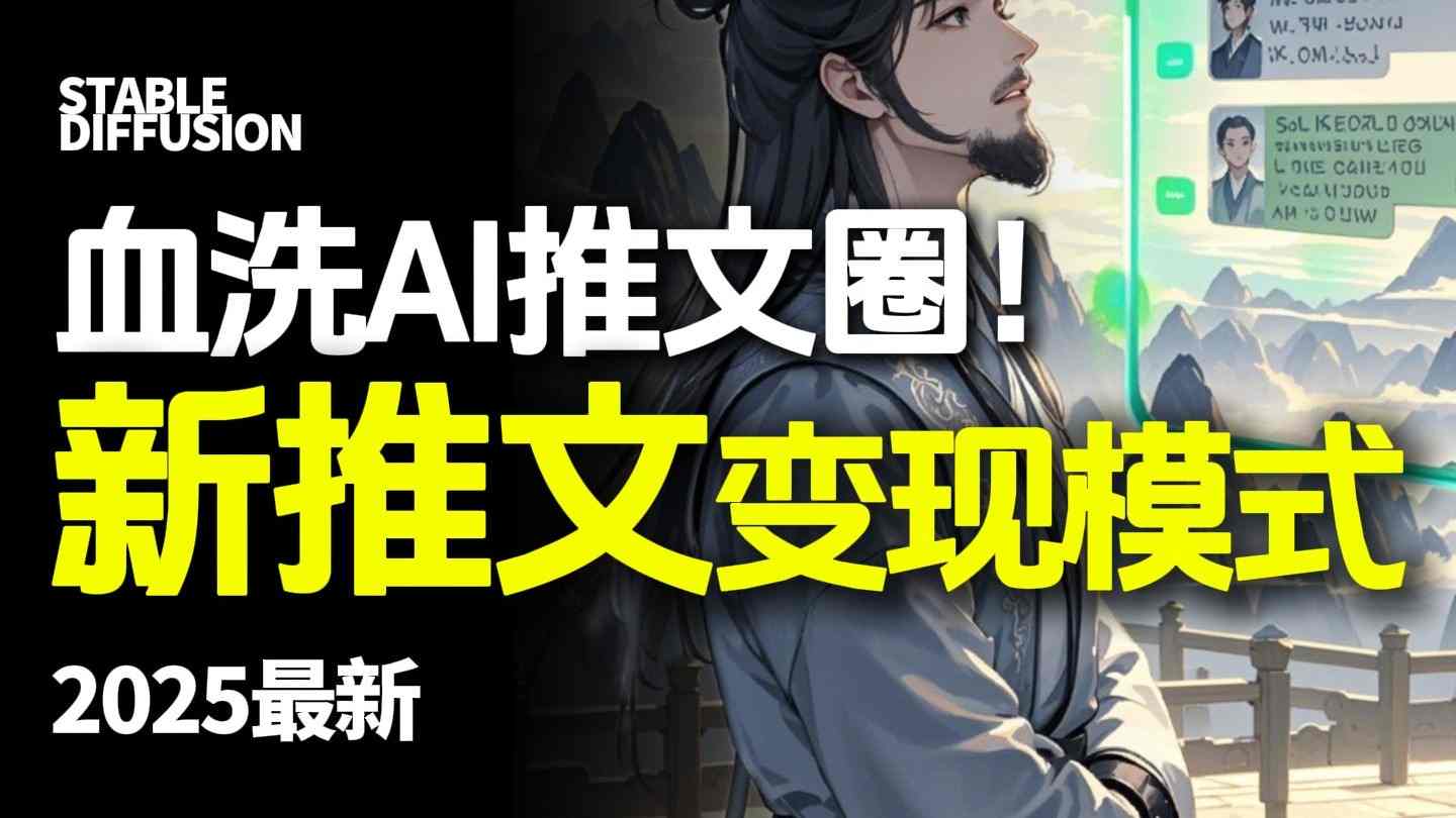 最新AI动态电影漫画小说推文，全流程实操教学，小白也能月入1W+-云网创