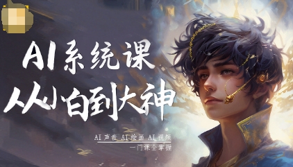 AI系统课程,从小白到大神系统学AI,AI声音-AI绘画-AI视频一门课全掌握