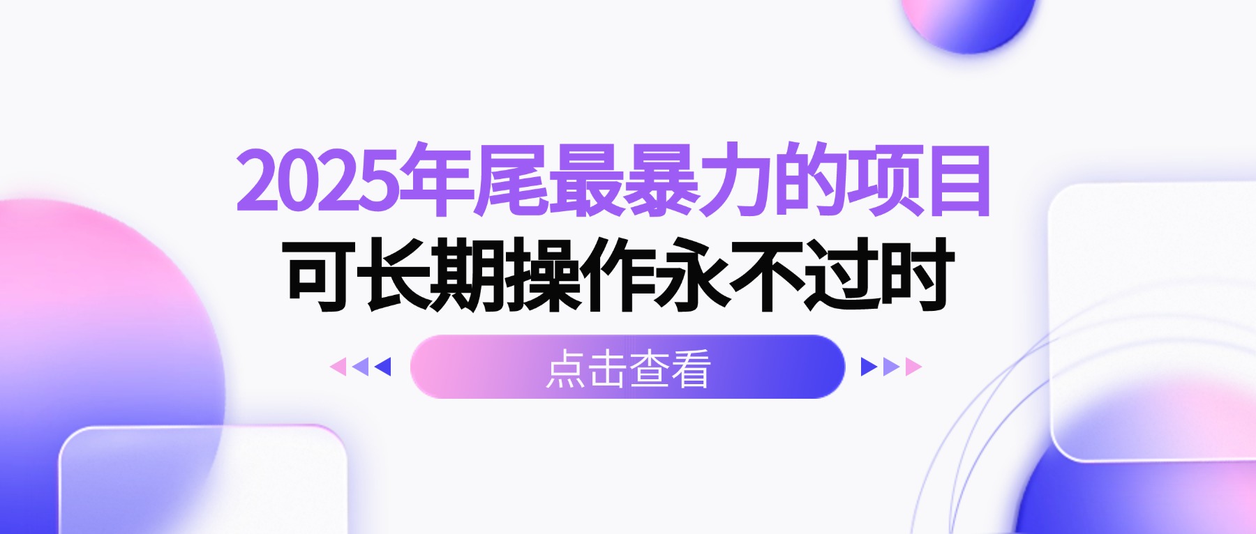 2025年尾最暴力的项目可长期操作永不过时-云网创