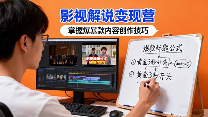 影视解说变现营：通过30+实战案例爆款内容创作技巧，掌握影视解说盈利密码-云网创