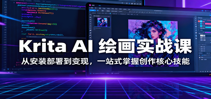 Krita AI 绘画实战课：从安装部署到变现，一站式掌握创作核心技能-云网创