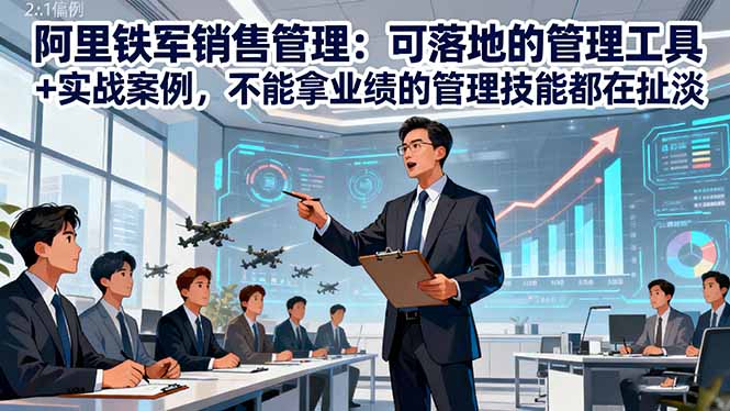阿里铁军销售管理：可落地的管理工具+实战案例，不能拿业绩的管理都在扯淡-云网创
