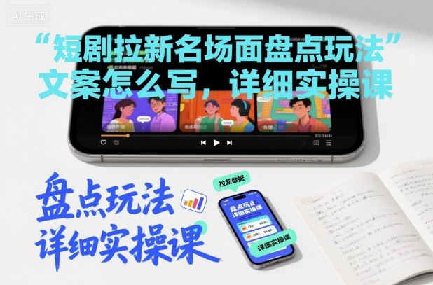 短剧拉新名场面盘点玩法文案怎么写，详细实操课-云网创
