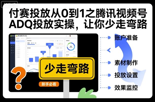 付赛投放从0到1之腾讯视频号ADQ投放实操,让你少走弯路