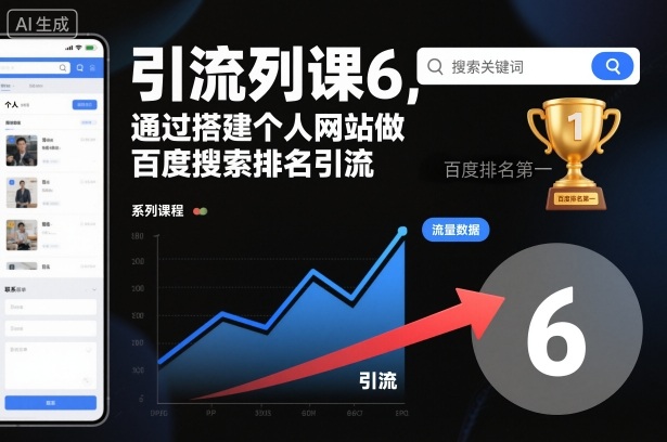 引流系列课6，通过搭建个人网站做百度搜索排名引流-云网创