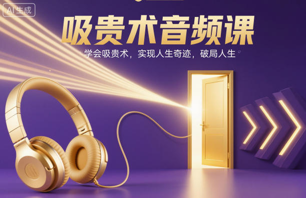 吸贵术音频课，学会吸贵术，实现人生奇迹，破局人生-云网创