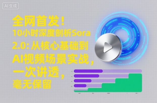 全网首发！10小时深度剖析Sora 2.0：从核心基础到AI视频场景实战，一次讲透，毫无保留-云网创