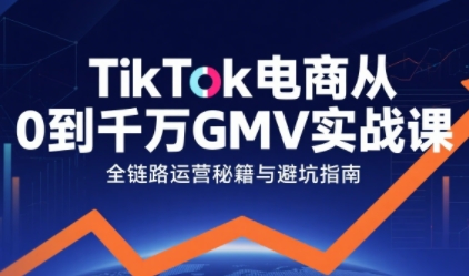 TikTok电商从0到千万GMV实战课，从0到1拆解实战秘籍(更新)-云网创