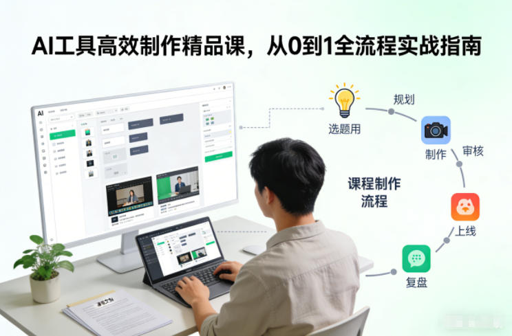 AI工具高效制作精品课，从0到1全流程实战指南-云网创