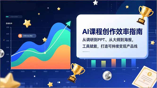 AI课程创作效率指南，从调研到PPT、从大纲到海报，工具赋能，打造可持续变现产品线-云网创