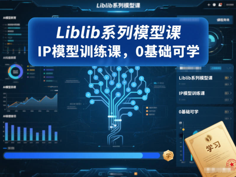 Liblib系列模型课，IP模型训练课，0基础可学-云网创