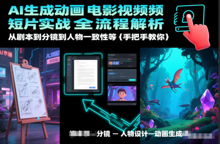 AI生成动画电影视频短片实战全流程解析，从剧本到分镜到人物一致性等手把手教你-云网创
