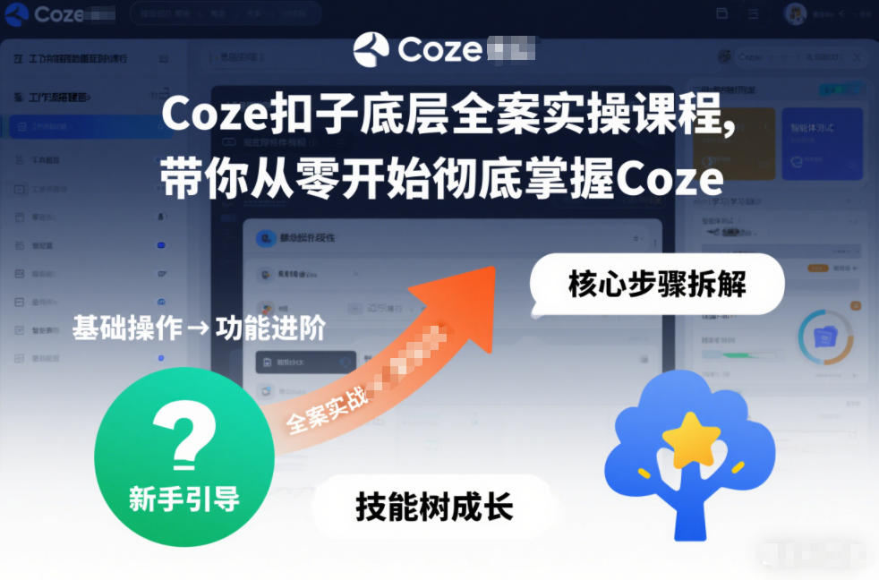 Coze扣子底层全案实操课程，带你从零开始彻底掌握Coze-云网创