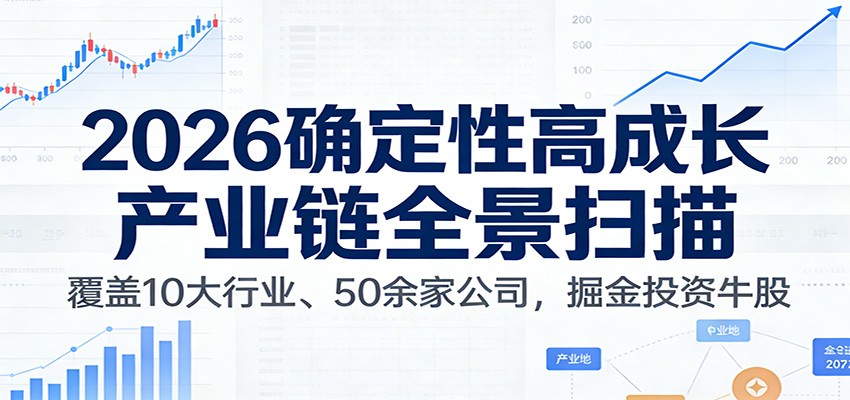 付费文章：2026确定性高成长产业链全景扫描：覆盖10大行业、50余家公司，掘金投资牛股-云网创