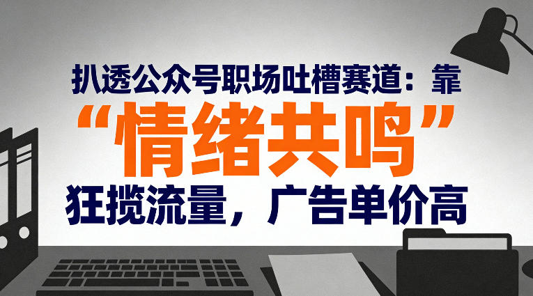 扒透公众号职场吐槽赛道：靠“情绪共鸣”狂揽流量，广告单价高-云网创