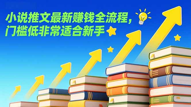 小说推文最新赚钱全流程，门槛低非常适合新手-云网创
