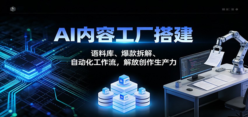 AI内容工厂搭建：语料库、爆款拆解、自动化工作流，解放创作生产力-云网创