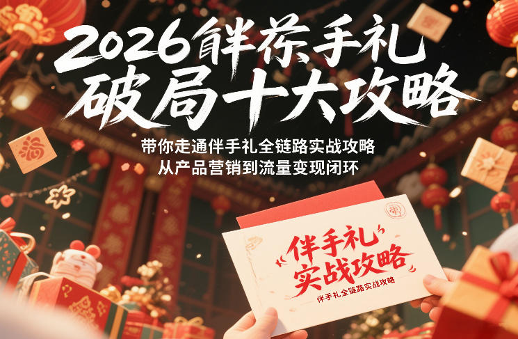 2026伴手礼破局十大攻略，带你走通伴手礼全链路实战攻略，从产品营销到流量变现闭环-云网创