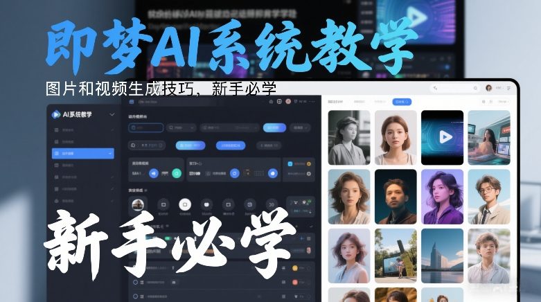即梦AI系统教学，图片和视频生成技巧，新手必学-云网创