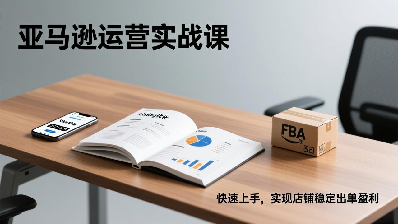 亚马逊运营实战课，Listing优化、Vine秒杀、FBA发货，快速上手，实现店铺稳定出单盈利-云网创