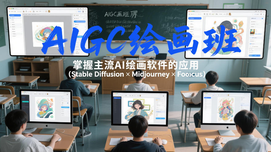 AIGC绘画班，掌握主流Ai绘画软件的应用(Stable Diffusion x Midjourney x Fooocus)-云网创