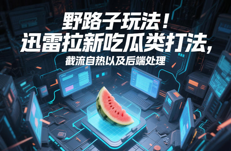 野路子玩法！迅雷拉新吃瓜类打法，截流自热以及后端处理-云网创