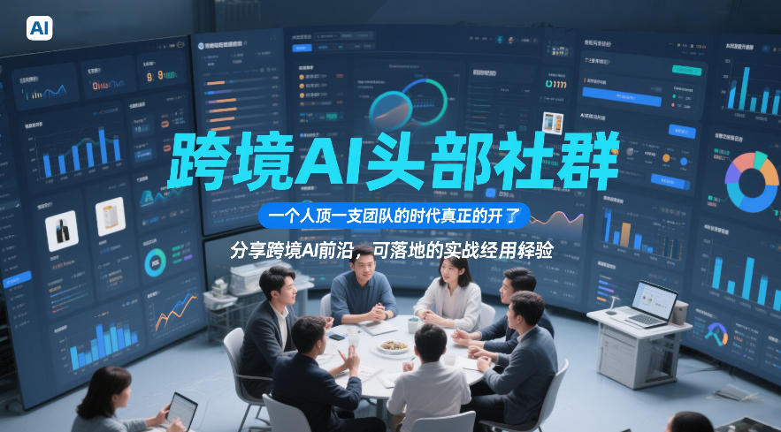 跨境AI头部社群，一个人顶一支团队的时代真正的开始了，分享跨境AI前沿，可落地的实战经验(更新)-云网创