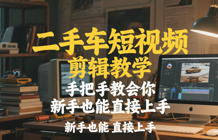 二手车短视频剪辑教学,手把手教会你,新手也能直接上手