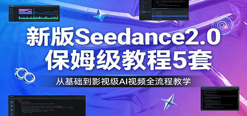 新版Seedance2.0保姆级教程5套：从基础到影视级AI视频全流程教学-云网创