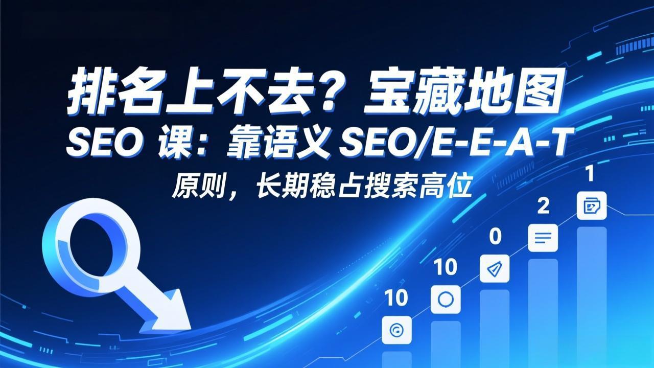 排名上不去？宝藏地图 SEO 课：靠语义 SEO+E-E-A-T 原则，长期稳占搜索高位-云网创