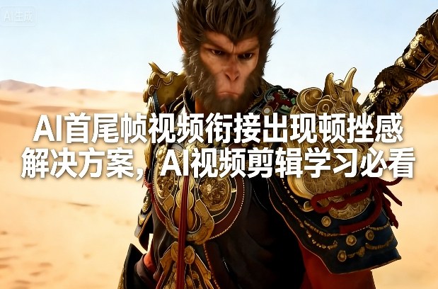 AI首尾帧视频衔接出现顿挫感解决方案，AI视频剪辑学习必看-云网创
