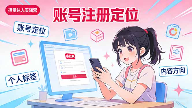 小红书带货达人实战营：账号注册定位、内容创作、选品策略、带货技巧、流量运营等-云网创