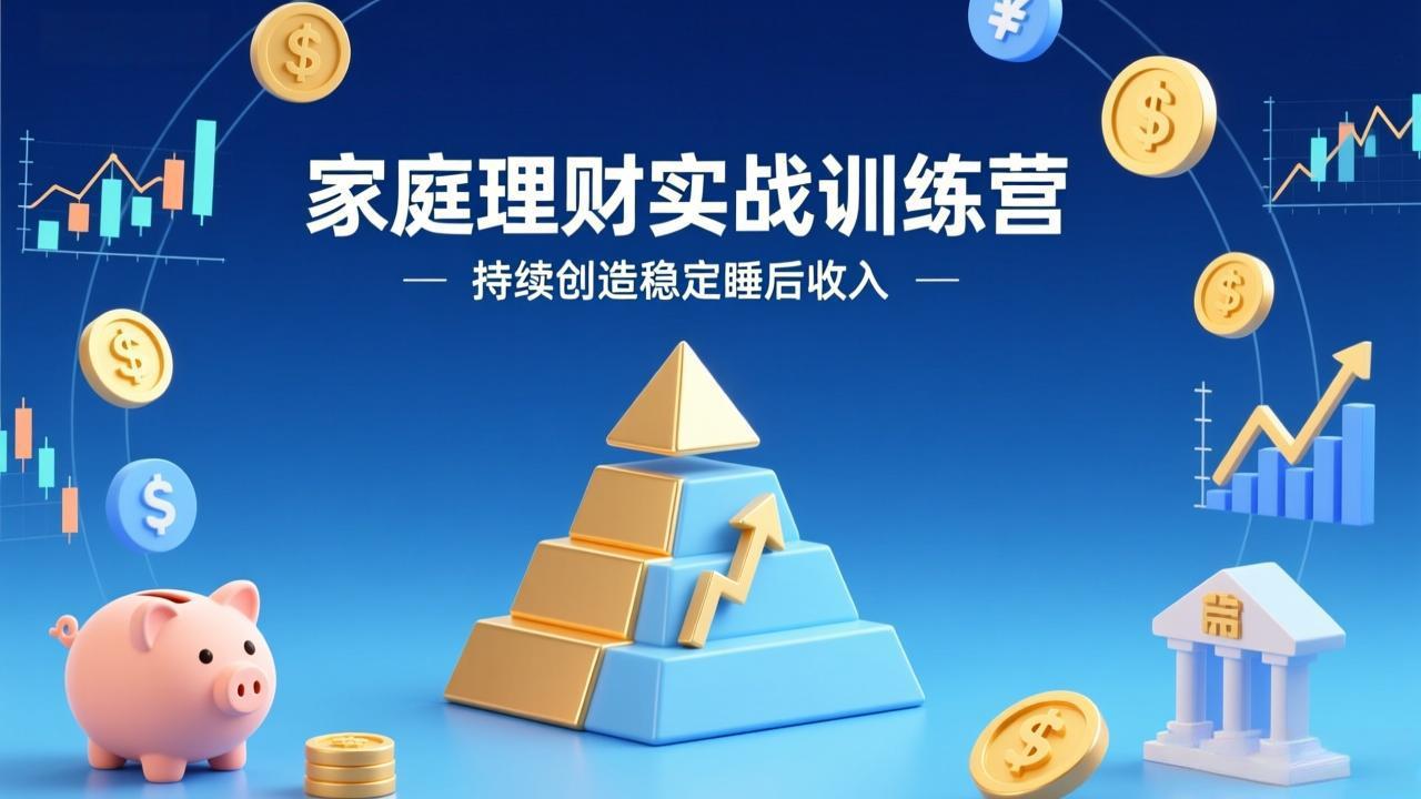 家庭理财实战训练营：从0到1建体系，三阶进阶层层递进，助你持续创造稳定睡后收入-云网创