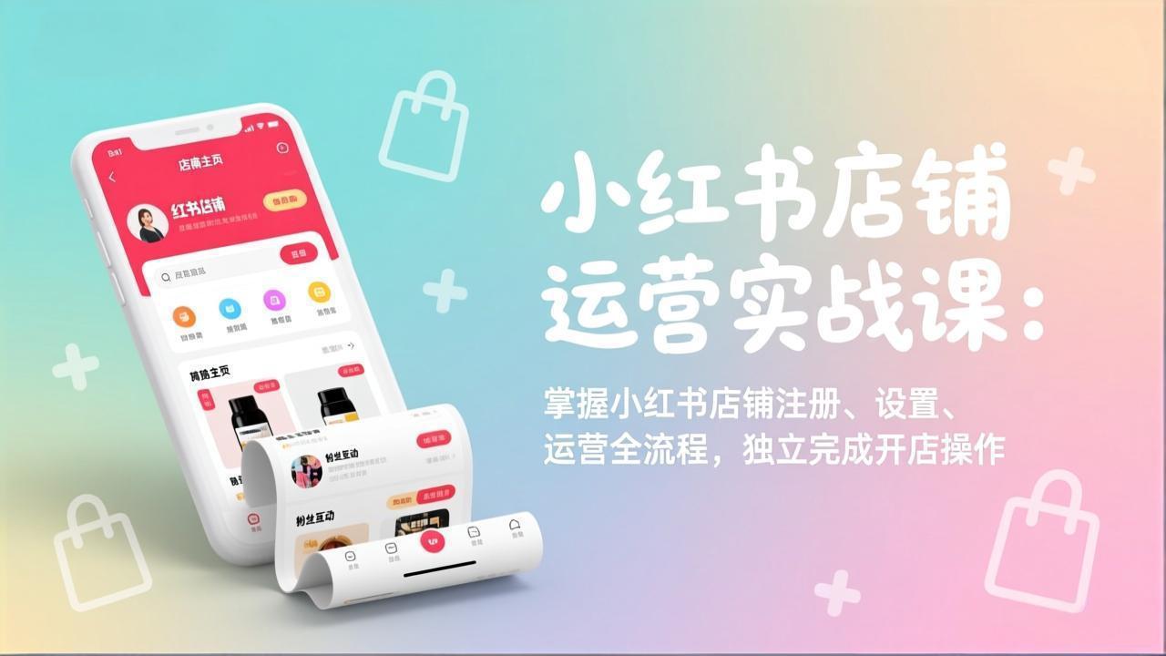 小红书店铺运营实战课：掌握小红书店铺注册、设置、运营全流程，独立完成开店操作-云网创
