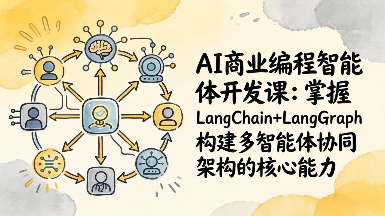 AI商业编程智能体开发课：掌握LangChain+LangGraph构建多智能体协同架构的核心能力-云网创