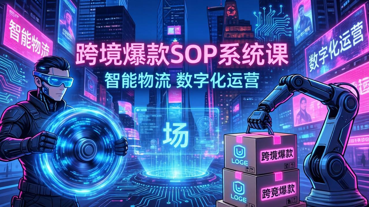 跨境爆款SOP系统课，“内容飞轮+精准投放+AI自动化”为核心，拆解“人×货×场”黄金公式-云网创