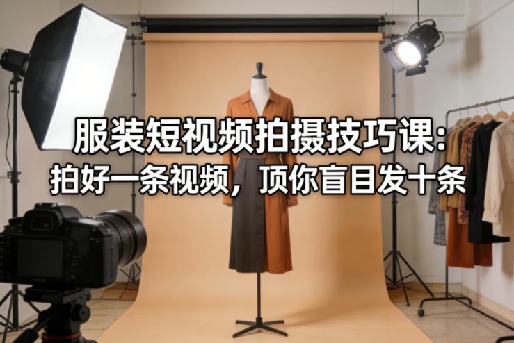 服装短视频拍摄技巧课：拍好一条视频，顶你盲目发十条-云网创