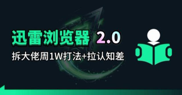 迅雷浏览器项目2.0_拆个大佬周1W的打法