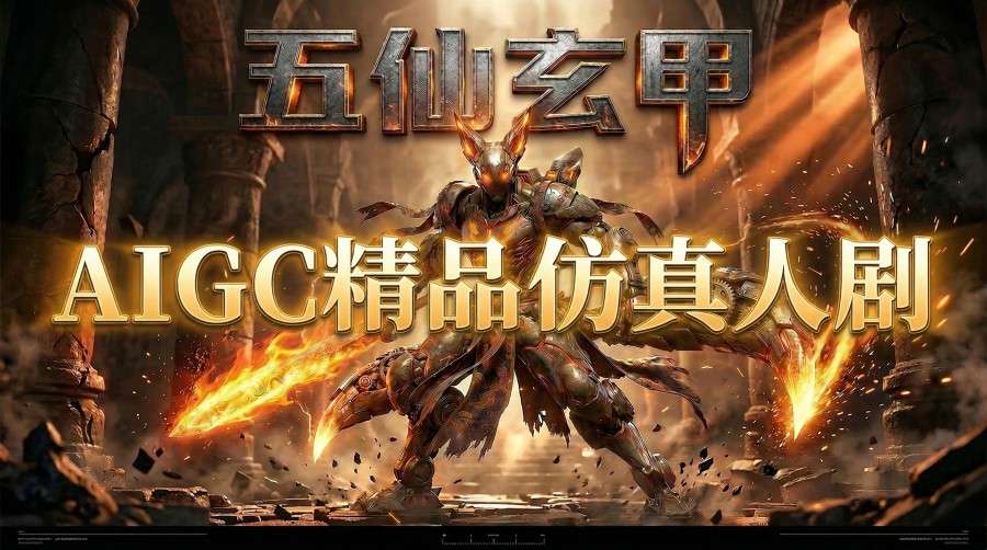 AIGC精品仿真人短剧教学，以五仙玄甲风为例展示保姆级实操教学-云网创