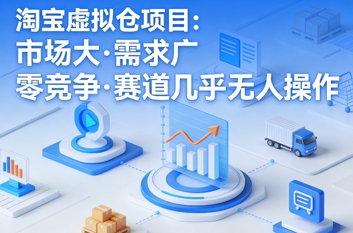 淘宝虚拟仓项目,市场大,需求广,零竞争,赛道几乎没人操作(更新0410)