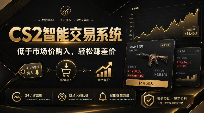 CS2智能交易系统，轻松賺差价|自动运行，无需自己挂G|数据支持任何形式验证【揭秘】-云网创