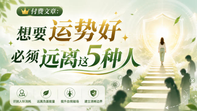 付费文章：想要运势好，必须远离这5种人-云网创